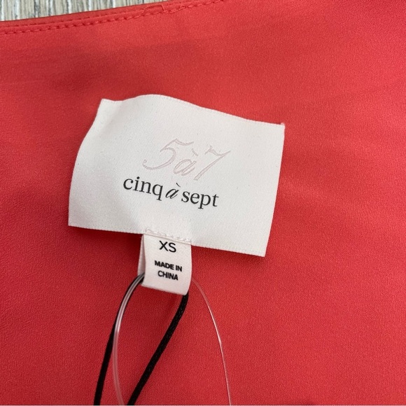 Cinq A Sept Stace One Shoulder Silk Blouse - Picture 6 of 12